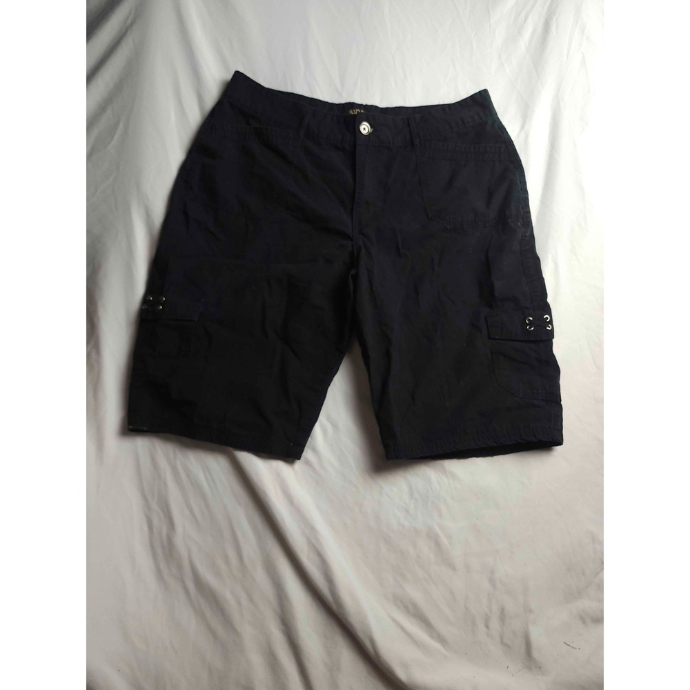 Riders by Lee Cargo Shorts Womens 16M Black Minimalist Utility Outdoor Gorpcore